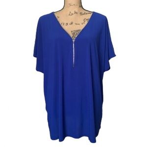 • 89th & Madison Zipper Front Blouse / Top •